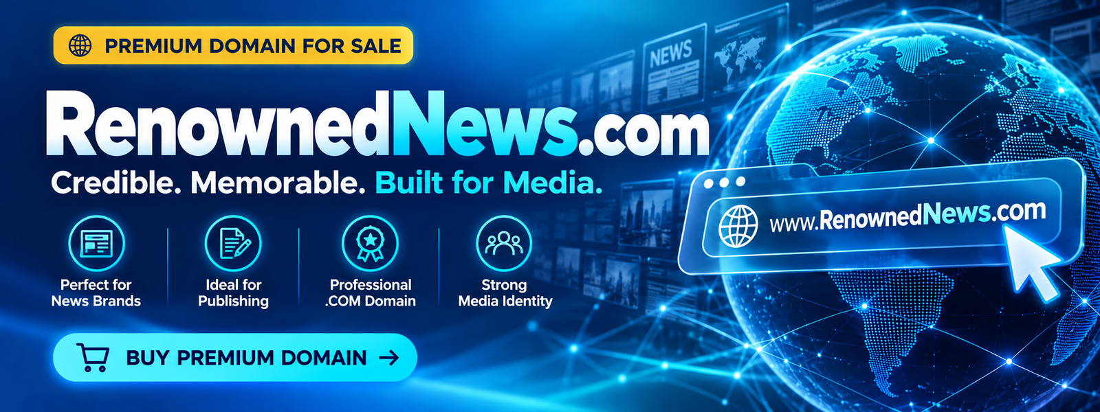 RenownedNews.com logo